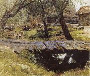 Isaac Levitan Little Bridge,Village of Savinskaya,Study china oil painting reproduction